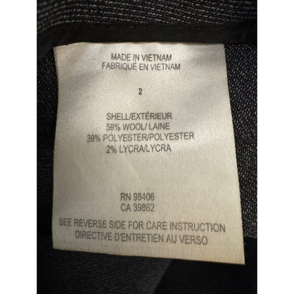 Theory Size 2 Wool Blend Slim-Fit Trousers Dark Gray - Picture 14 of 16